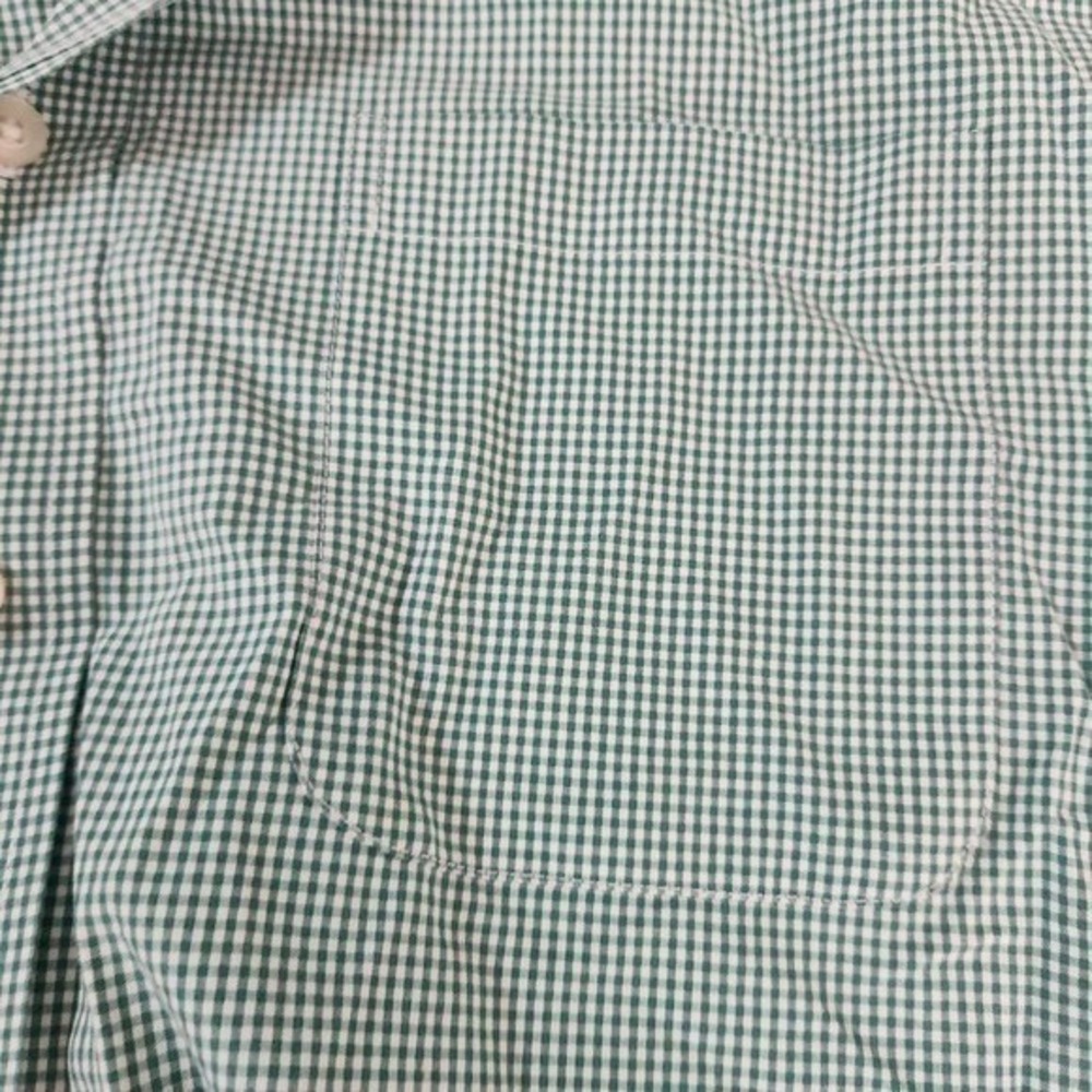 Vineyard Vines Men's Med Green Check Murray Shirt Long Sleeve Button Down Cotton - Picture 4 of 10